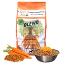 Cenouras originais Olewo para cães – Fibra para cocô perfeito, Toppers de alimentos desidratados para cães para comedores exigentes, Pele natural e suporte de casaco, Multivitamin, Probióticos para Digestive & Gut Saúde, 1 lb