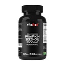 Óleo de semente de abóbora prensado a frio 3000mg por serviço - 180 Softgels - Sem OGM e sem glúten