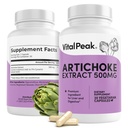 Alcachofra 500 mg Suplemento - Potent Alcachofra Extract Cápsulas para Saúde do Fígado e Suporte Digestivo - Alcachofra Leaf Extract Promove Energia e Foco - 30 Cápsulas