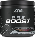 Amazing Muscle Pre Boost 30 Servings 324 Grams Suplemento Pré-Trabalhador de frutas sabor feito nos EUA