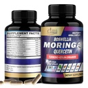 Camane Moringa Folha Orgânica com Açafrão, Boswellia, Quercetin, Ceilão Cinnamon, Holy Basil, Ginger, e Pimenta Negra - 8in1 Suplementos - 90 Cápsulas Veggie para fornecimento de 3 meses