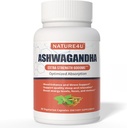Ashwagandha 6000mg de força máxima, Absorção otimizada com pimenta preta e raiz de gengibre, Natural Adaptogen Mood & Stress Support, Sono & Suporte Energia, 30 Cápsulas Vegan 1 mês