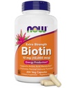 Now Foods Extra Strength Biotin 10.000mcg / 10 mg - 200 Contagem - Cabelo, Pele, unhas - Suplemento para homens e mulheres - B7 Vitamina - Vegetariano, Vegan, Não-GMO