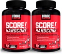 Force Factor SCORE!, 2-Pack, Hardcore Nitric Oxide Booster Suplemento para homens com L-Citrulina, Yohimbe, Black Maca & B Vitaminas para aumentar a resistência, Maximizar o desempenho físico, 240 comprimidos