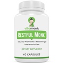 VitaMonk Melatonin Free Sleep Aid with Magnesium, GABA, Theanina e Apigenin - Natural Sleep Aid without Melatonin, Natural Sleep Aids for Adults, Sleeping Pills for Adults, Sleeping Aids for Adults