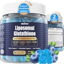 Glutationa lipossômica chicletes mastiga, 1100mg fórmula concentrada - 98% Biodisponível w/Vitamin C, ALA, NAC & Milk Thistle para Antioxidante - Suplemento de Detox de limpeza do fígado, Vegan, 120 ct