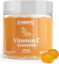 Droppels Vitamina C Gummies, 180mg – Vegan, Pectin planta-baseado Imune apoio reforço suplemento – Tangerina sabor, 60 contagem (1-mês de abastecimento)