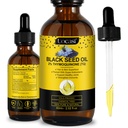 Uocasi Black Seed Oil, frio prensado, 100% puro e natural, crescimento do cabelo e cuidados com a pele, 2.02 Fl Oz