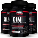 FORCE FACTOR DIM, 3-Pack, comprimidos para diminuir o estrogénio em homens, suplemento de diindolilmetano com ingredientes naturais chave e absorção superior, diindolilmetano 300mg, funciona rápido, 90 cápsulas