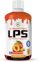 LPS Líquido Colágeno & Whey Protein Supplement - Livre de açúcar, Dye-Free, Não-GMO Drink - Colágeno hidrolisado & Whey Peptides Promove pele saudável & cabelo para homens e mulheres, Mango de pêssego, 32 fl oz
