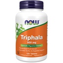 NOW Alimentos Suplementos, Triphala 500 mg, Combinação de Harada, Amla e Behada, 120 Comprimidos