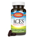 Carlson - ACES, Vitaminas A, C, E + Selênio, Saúde Celular e Suporte Imune, Antioxidante, 50 Softgels