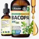 BIO KRAUTER Bacopa Monnieri Drops - Suporte ao cérebro Suplementos Brahmi - Suplementos Bacopa líquido - Álcool & Açúcar Grátis - Vegan 2 Fl.Oz.