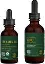 Centro de Cura Global - Vitamina B12 e Kit de Suplemento Líquido de Zinco Orgânico - Energia Longa Lasting, Imune System Boost, Equilíbrio Hormônio