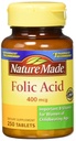 Ácido Fólico Made Natureza (400 mcg) Comprimidos, 250 Contagem, Embalagem de 2