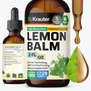 BIO KRAUTER Lemon Balm Leaf Extract - Vegan Melissa Lemon Balm Tintura para o apoio de calma - Açúcar & Álcool - 2 Fl. Oz.
