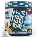 BPI Sports Best BCAA Powder - Suporte de recuperação muscular - Ramnched Chain Amino Acids - Blocos de Construção de Proteínas e Músculos - Recuperação pós-treino - Hidratação - Fruta Paixão, 30 Servings