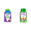 Vitafusão Fibra Bem Probióticos Gummies Adultos 60 contagem e cálcio Gummy Vitaminas Bone Teeth Support Fruit Creme Saboroso 100 Contagem
