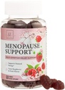 Suplementos de menopausa para chicletes femininos - Gummy de alívio de menopausa, Flashes quentes leves naturais completos e suores noturnos Suporte, Suporte multi-Benefit para equilíbrio e energia, Sem glúten - 60 chicletes