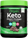 Orgain Organic Keto Vegan Protein Powder, Chocolate - 10g Planta Based Protein, 0g Açúcar*, Abacate & Óleo de coco, Sem glúten, Sem leite, Lactose ou Ingredientes de soja, Para smoothies & Shakes, 0,97lb