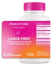 Pink Stork Labor Prep Supplement – Evening Primrose Oil & Red Raspberry Leaf para o terceiro Trimester, Gentil Labor & Apoio Postparto, Gravidez & Amamentação Seguro, 60 Cápsulas Vegan