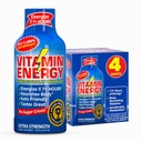 Vitamina Energia B12 11,000% Força extra Energia Tiro Açaí Romã 4 Pack, 260mg Cafeína Natural, B12 & B6, Foco Nootrópico, Vitalidade, Açúcar Zero, Sem glúten, Vegan, Kosher, 1,93 fl oz