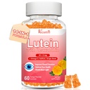 Lutein e Zeaxanthin Suplementos Gummies, Advanced Eye Vitamina Suplemento com Bilberry, Açafrão, Sementes de uva, Omega 3 para a saúde Macular, Seco olho, Função Visual - sabor laranja, 60 contagem