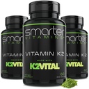 (3 Pack) Vitamina K2 mais inteligente MK7 100mcg, feito com K2VITAL e Kale, 180 líquidos Softgels