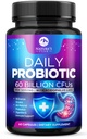 Probióticos 60 bilhões UFC - 10 Strains + Enzimas Digestivas & Prebióticos - Melhor Probiótico para Mulheres e Homens, Suporta Imune, Gut Health, Obstipação Ocasional, Diarreia, Gás e Bloating - 60 Cápsulas