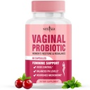 NOVA IDADE Probióticos vaginais para mulheres com prebióticos, Extrato de cranberry, e uma mistura de Lactobacillus Probiótico, Suporta equilíbrio de pH saudável, Odor Controle, Flora vaginal - 60 Cápsulas