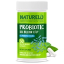 NATURELO Probióticos para a Saúde Digestiva - 50 bilhões de UFC, 11 Strains Daily Supplement - Boosts Imune System, Release Atrasada, 30 Cápsulas Vegetarianas