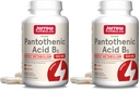 Jarrow Fórmulas Ácido Pantotênico B5 500 mg - 100 tampas de legumes - Vitamina B Essential - Produção de Energia e Apoio ao Metabolismo - 100 Servings (Pacote de 2)