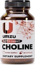 UMZU Suplemento de colina para suporte cognitivo e hormonal □ Acetilcolina impulsiona o cérebro Foco, Memória e Metabolismo □ Promove a saúde do fígado e equilíbrio de estrogênio (30 fornecimento de dia □ 90 cápsulas)