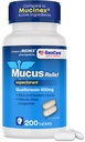 GenCare Mucus Relief Expectorant Guaifenesin 400 mg 200 Tablets Value Pack - Fast Actioning Thinning of Mucus for Colds, Chest Congestion, Gripe, Tosse e Alergias
