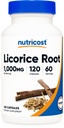 Nutricost Alcaçuz Raiz 500mg, 120 Cápsulas - Não-GMO, Glúten Grátis