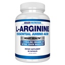 Arazo Nutrition Premium L Arginina - 1340mg Oxide Nitric Booster com L-Citrulina & Aminoácidos Essenciais para ganho muscular e energia - Poderoso NO Booster para treinar mais e mais forte - 60 Cápsulas