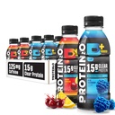 Protein2o 15g Whey Protein Isolate Hydration Drink Plus Energy & Focus, 350mg de Eletrólitos, Vitaminas B5 & B6, Livre de Açúcar, Pacote de Variety Energia, 16,9 oz garrafa (Pacote de 12)
