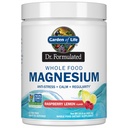 Jardim da vida Alimentos inteiros Magnésio em pó, 421.5g - Limão framboesa, Vegan, Glúten e Açúcar Grátis