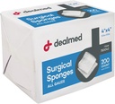 Dealmed 4" x 4" Esponjas Cirúrgicas, 8-Ply, Não-Woven Absorvent Gauze Esponjas para Cuidado de Feridas, Kits de Primeiros Socorros e Instalações Médicas, 200 Contagem (Pacote de 1)
