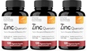Sandhu's Zinc Quercetin 120 Cápsulas Vegetarianas (Pacote de 3) Suplementos Zinco para Antioxidante Imune Suporte para Homens e Mulheres □ Gluten, Soy, Dairy Free