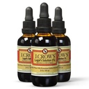 Solução de Iodo da J.CROW® Lugol 2% 2 onças (3 garrafas) – Iodo Premium & Iodeto de Potássio Líquido, Glúten &, Extrato de Brino Natural Sem Álcool, Sem Expiração