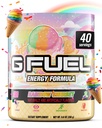 G Combustível Rainbow Sherbet Energia Beber Pó, Mistura de cafeína pré-treino para jogos, Sugar Free Focus Amino, Vitamina + Antioxidantes, 9.9oz (Rainbow Sherbet, 40 Servings)