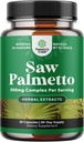 Extrato de Palmetto - Complexo de ervas avançado para a saúde do cabelo e suporte urinário com esterols planta e flavonoides - Potent Suplemento de ervas com 500mg por serviço - 30 Cápsulas