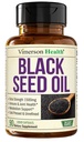Black Seed Oil - Cold Pressed Black Seed Oil Cápsulas - Fornece Vitamina E & Omega 3 6 9 - Alta potência (1500mg) para Imune & Apoio Conjunto, Antioxidantes, Digestão, unhas de pele de cabelo - Vegan 90 Caps
