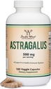 Double Wood Supplements Imune Boosting Astragalus 500mg 180 Cápsulas - Rico em Flavonóides e Polissacarídeos - Não-GMO, Gluten Free, Third Party Tested