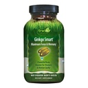 Irwin Naturals Ginkgo Smart Powerful Nootropic Brain Booster - Suporta Memória Máxima, Foco e Clareza Mental com DMAE, Clubmoss, Choline & Acetil L-Carnitina - 60 Liquid Softgels