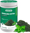 Arte terrestre espirulina orgânica Extra pó - hortelã aromatizado - 100% puro - 75 Servings - Superfood - Bom gosto e bom cheiro - 10% Clorofila bioativa - Fonte poderosa de antioxidantes