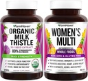 FarmHaven Milk Thistle Cápsulas e Multivitamin para as mulheres 22 Nutrientes Essenciais, Frutas e vegetais Mulheres Multivitamin