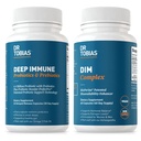 Dr. Tobias Deep Imune Probióticos & Prebióticos e Complexo DIM, Suporta Saúde Digestiva, Gut Imune Função, Equilíbrio hormonal para mulheres e homens