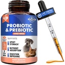 Probióticos e Prebióticos com Enzimas para Cães e Gatos - Gut Digestive Flora Saúde Pet Suplementos Alimentares - Obstipação e Diarréia e Gás Home Remedy - Abandonado Estômago Alívio - Made in USA
